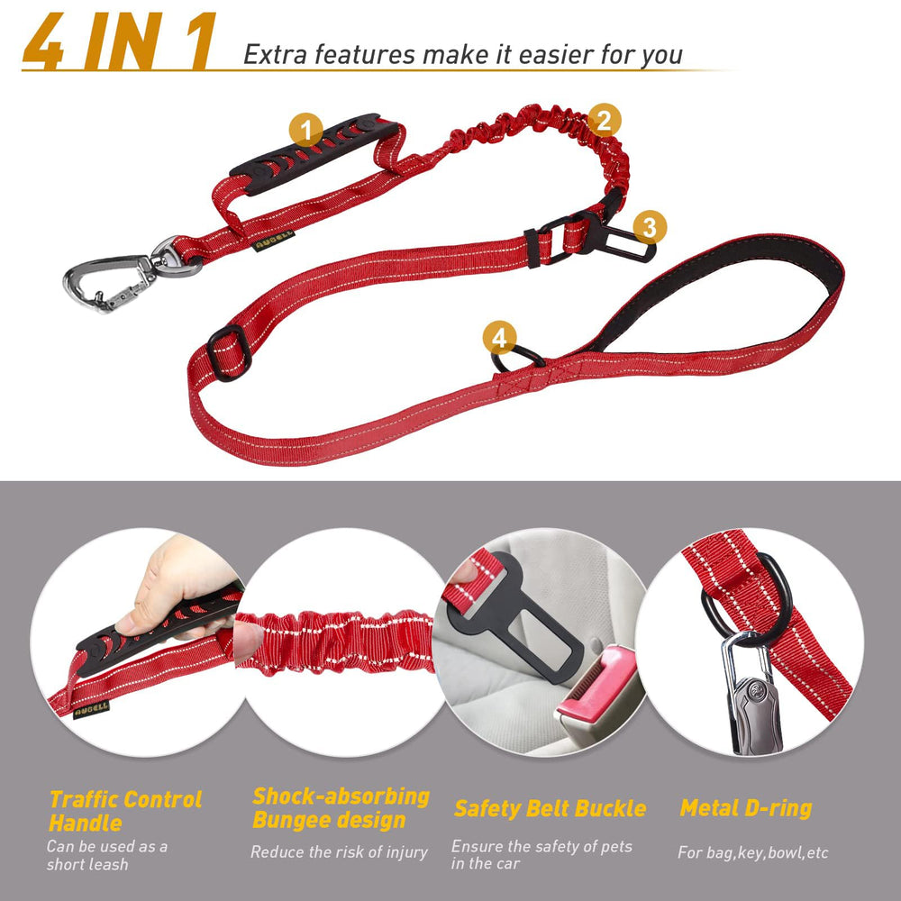 AUBELL reflective thread leash improves night-time visibility for safety.
