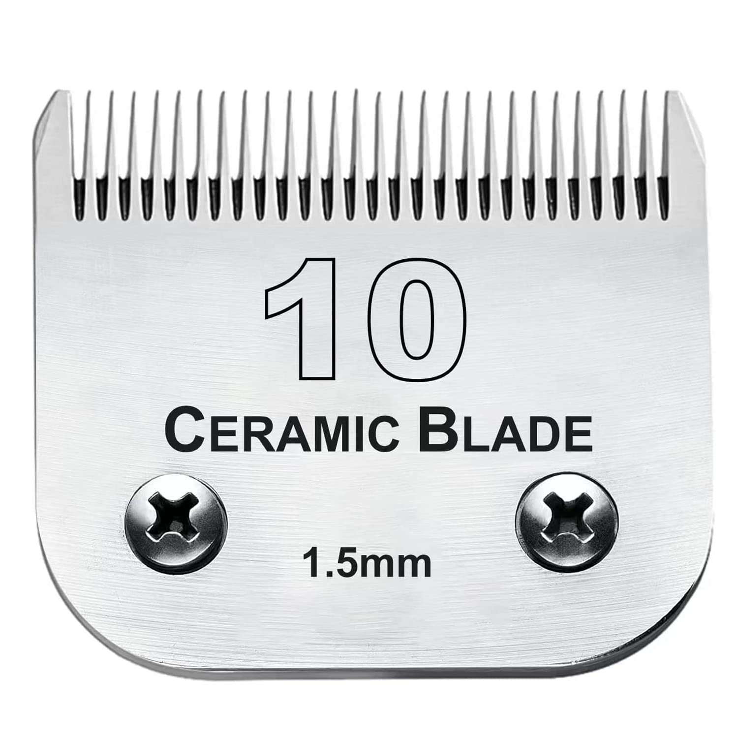 Audoc 10 blade close-up shows precise 1/16 inch cut for dogs