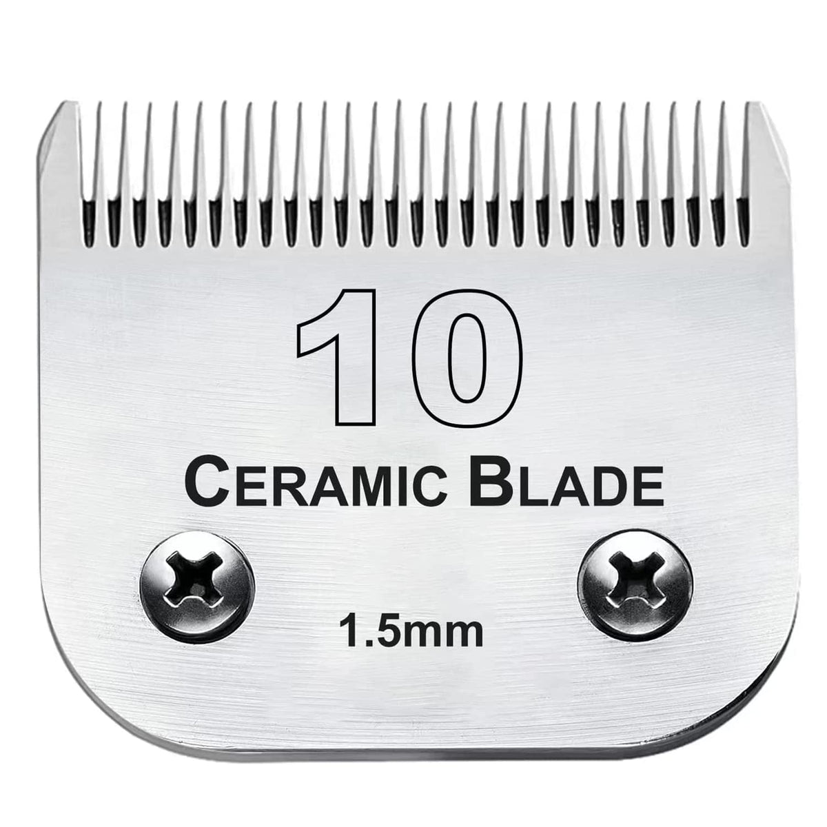 Audoc 10 blade close-up shows precise 1/16 inch cut for dogs