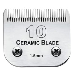 Audoc 10 blade close-up shows precise 1/16 inch cut for dogs