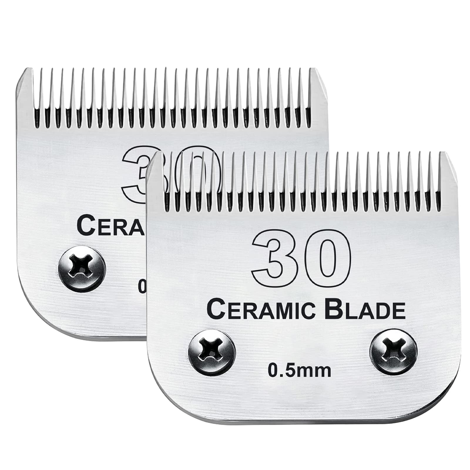 Audoc 2Pack 30 blade closeup demonstrates a sharp cutting edge for precise grooming.