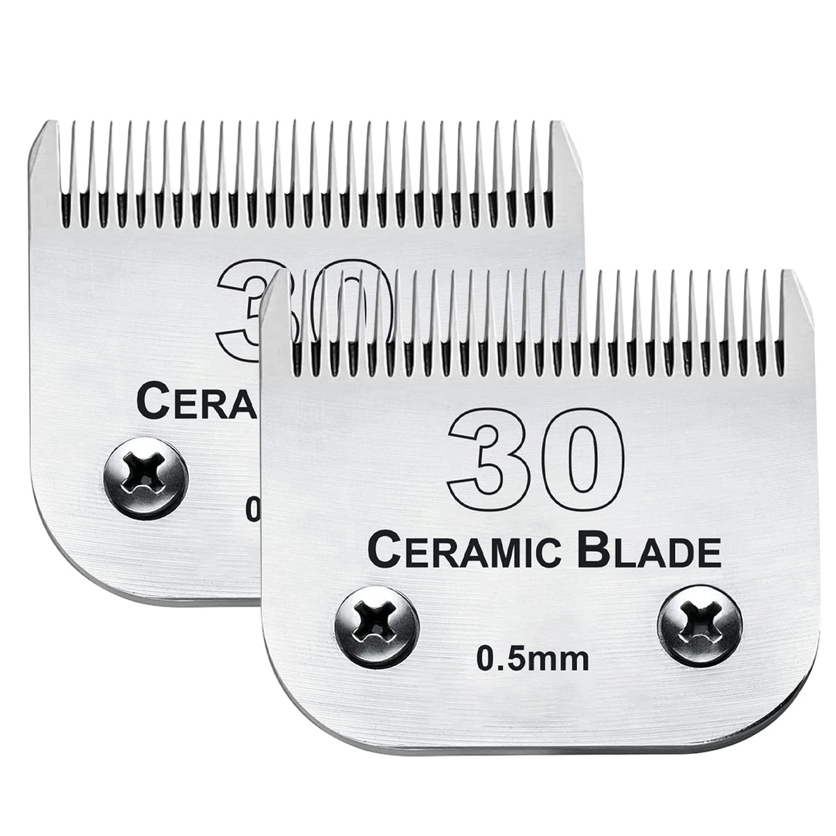 Audoc 2Pack 30 blade closeup demonstrates a sharp cutting edge for precise grooming.