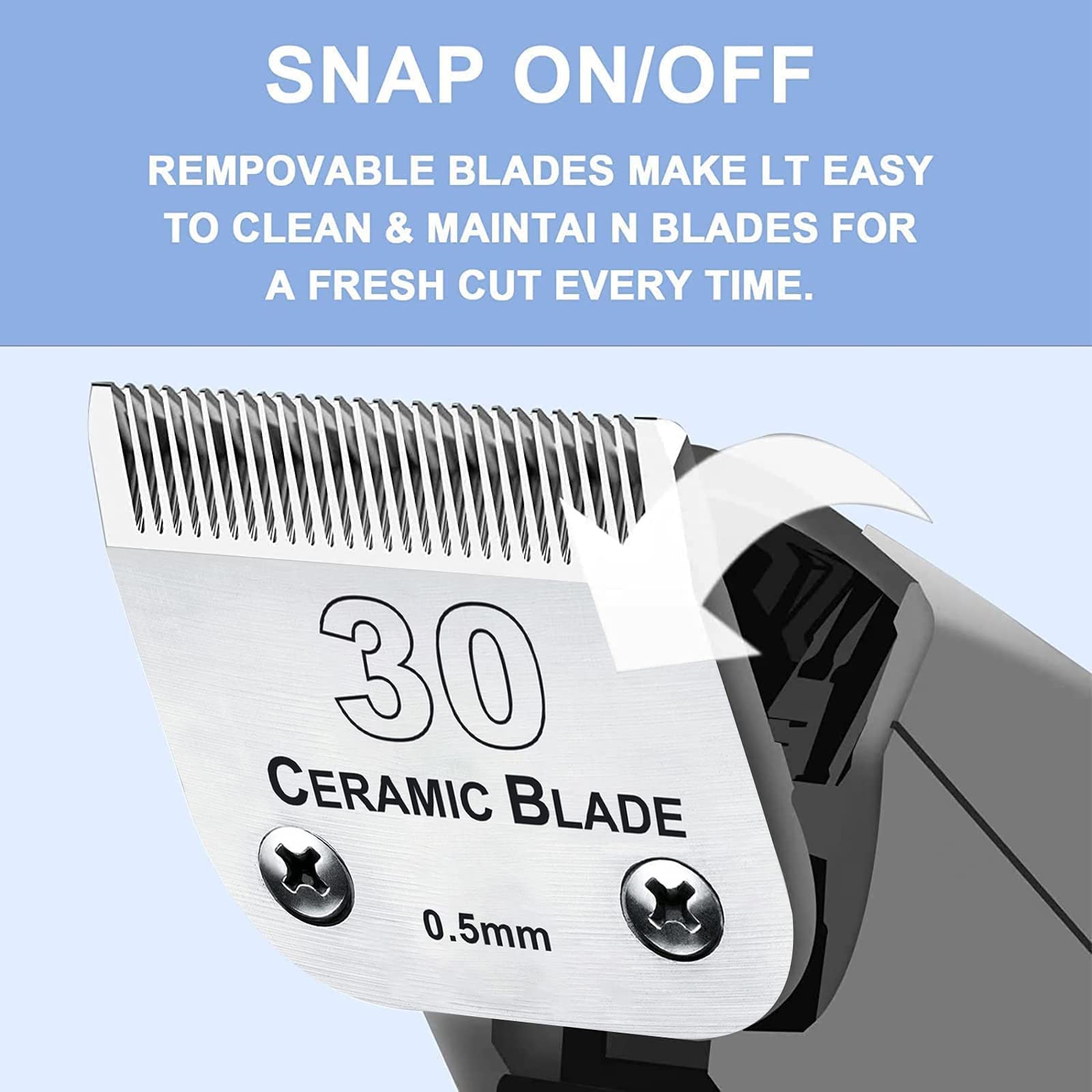 Audoc 2Pack 30 blade compatibility view shows broad model support for popular clippers.