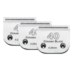 Audoc 3pcs 40 blades close-up shows precise cutting length for small dogs.