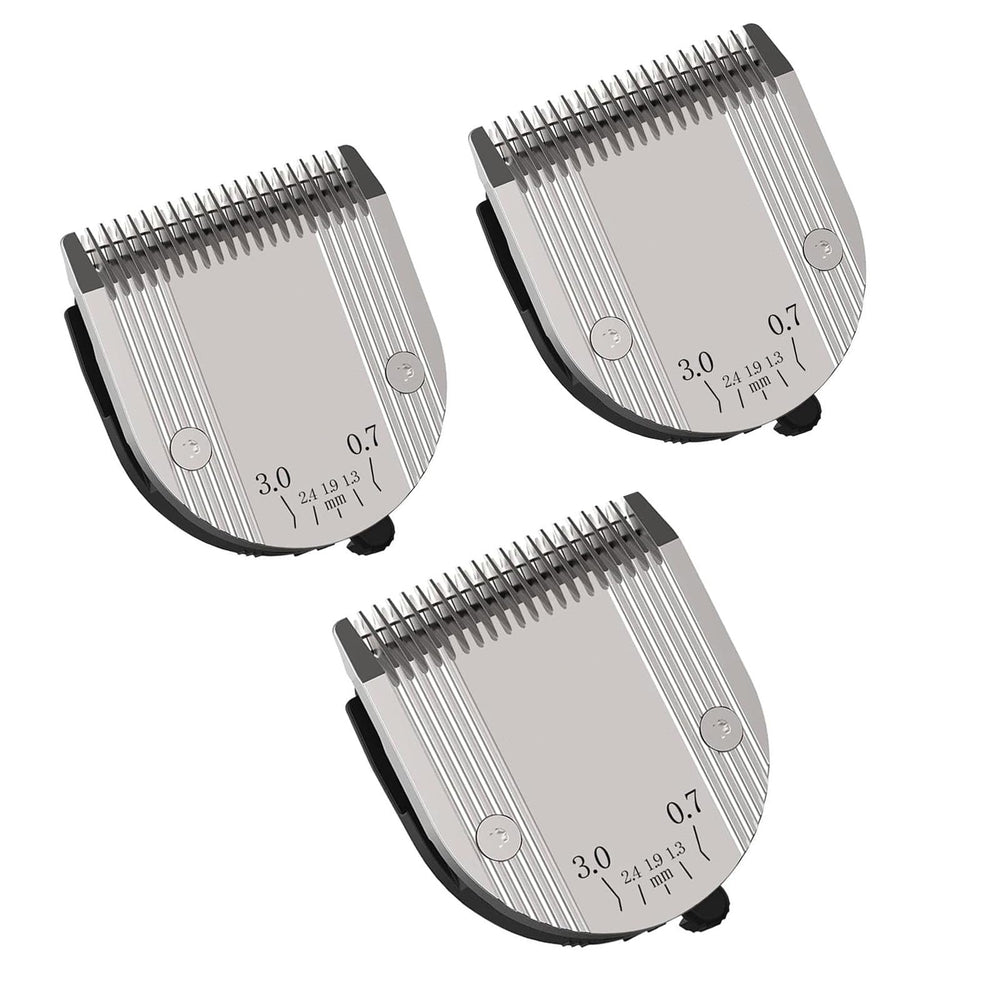 Audoc 5 in 1 blades closeup with satin chrome finish for smooth grooming