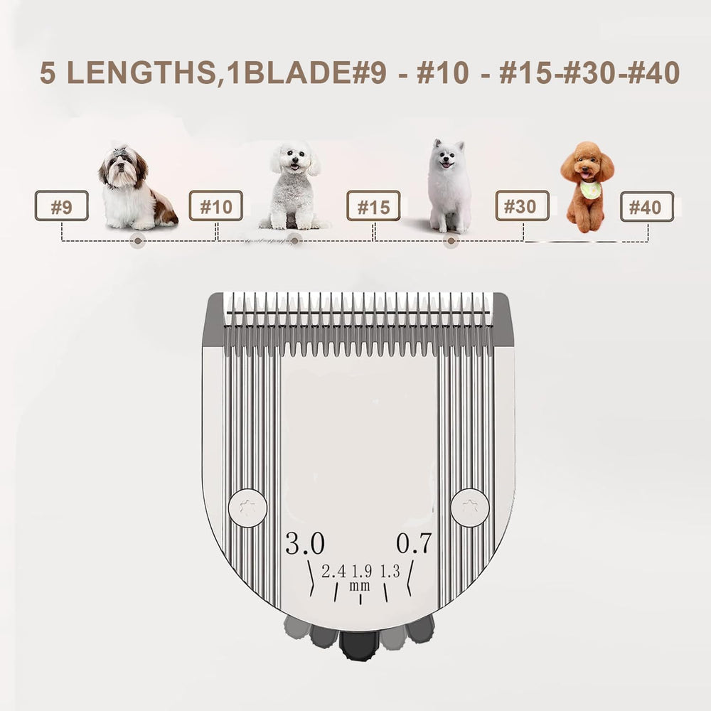 Audoc blades shown compatible with Wahl Arco and Bravura clippers