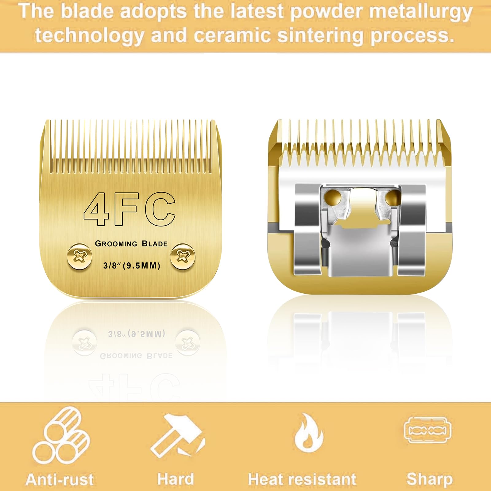 Audoc ceramic-titanium-coated 4FC blade for sharp durable cuts