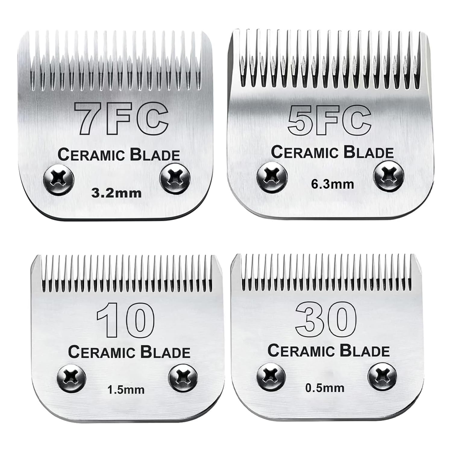 Audoc dog blade ceramic-stainless combo shown for durable grooming performance