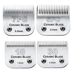 Audoc dog blade ceramic-stainless combo shown for durable grooming performance