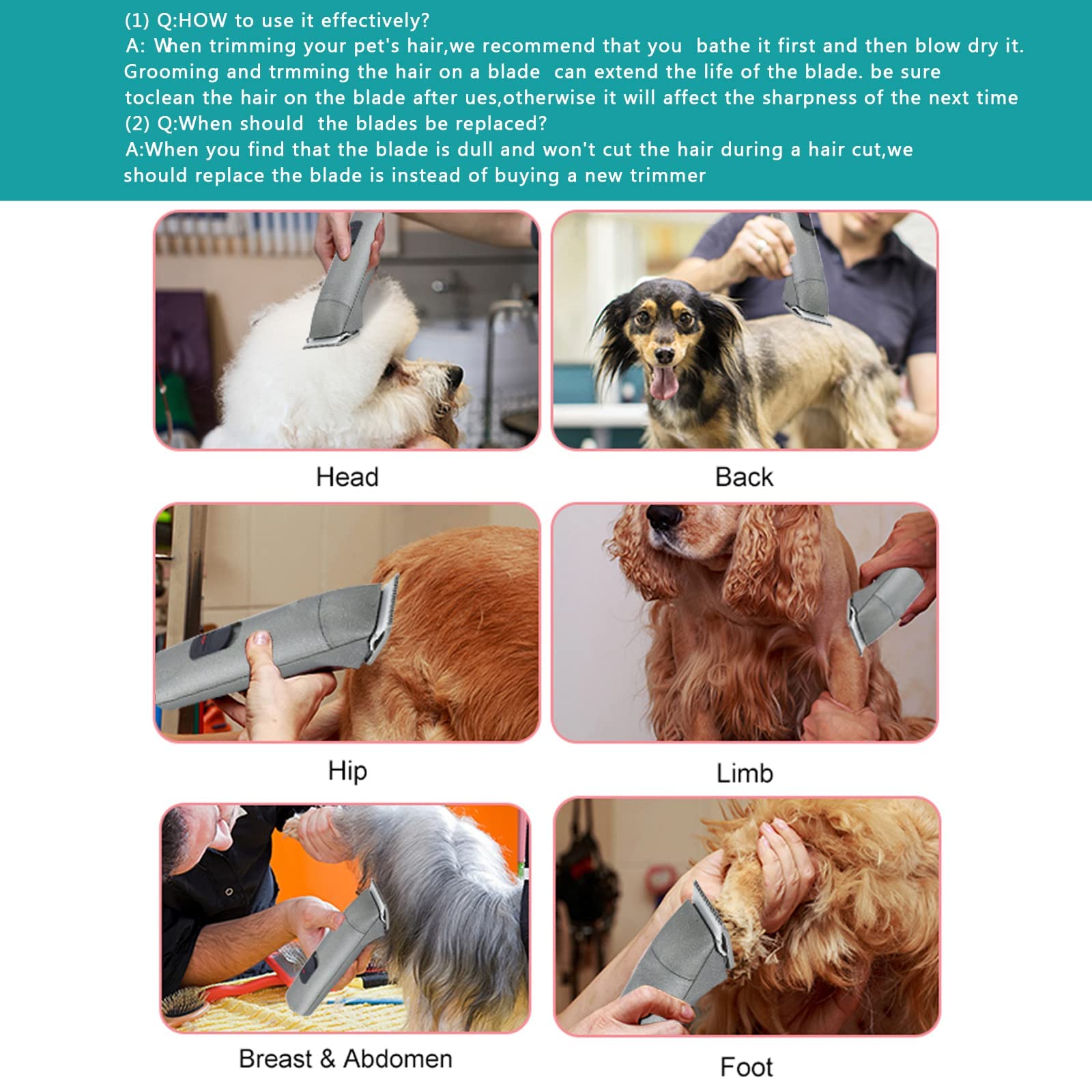 Audoc water-resistant construction ensures reliable use in damp grooming spaces.