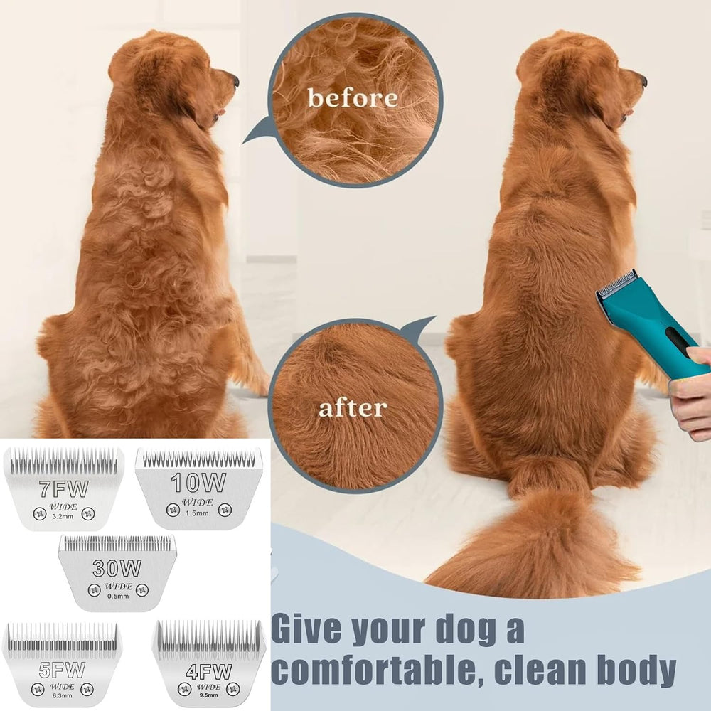 Audoc wide blades heat-resistance test closeup suggests cooler operation during grooming sessions