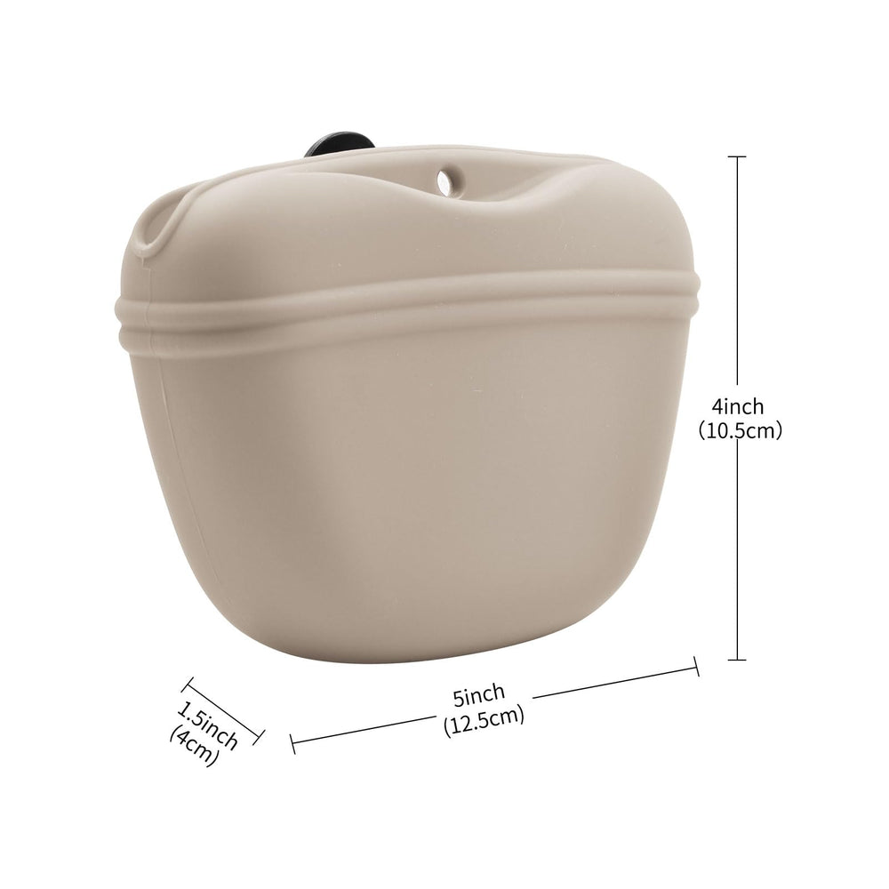 AUDWUD silicone dog treat pouch available in pure colors for stylish training