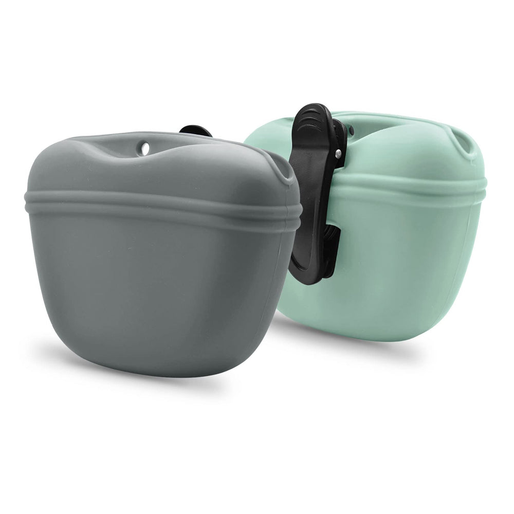 AUDWUD silicone dog treat pouch front view highlights portable design for quick rewards