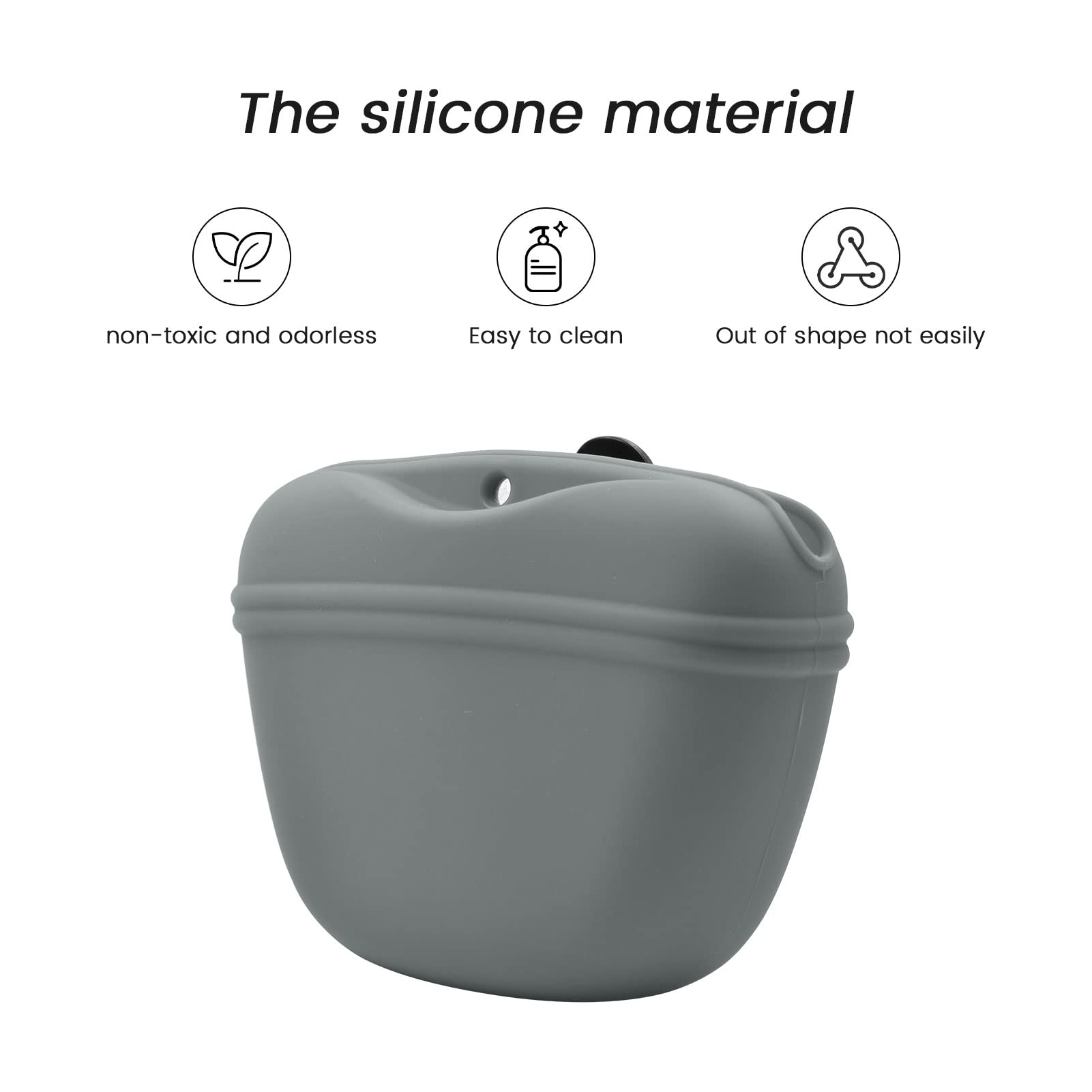 AUDWUD silicone dog treat pouch magnetic closure offers one-hand access during training