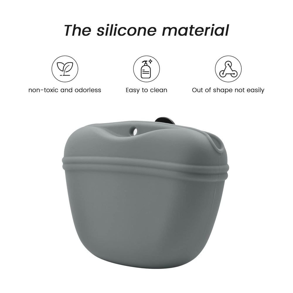 AUDWUD silicone dog treat pouch magnetic closure offers one-hand access during training