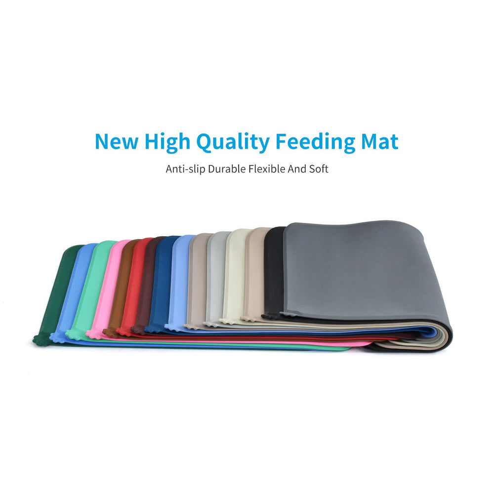 AUDWUD silicone mat fits medium to large pet bowls for versatile use