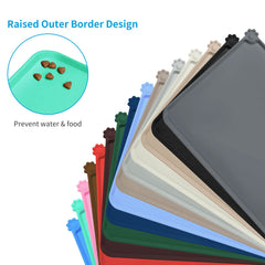 AUDWUD silicone mat raised border keeps bowls and mess contained