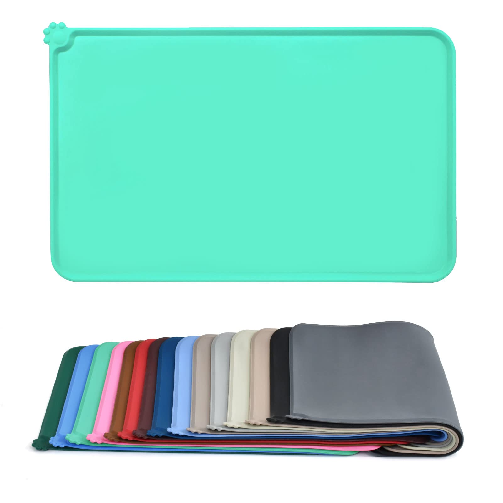 AUDWUD silicone feeding mat top view with anti-slip surface for stable feeding
