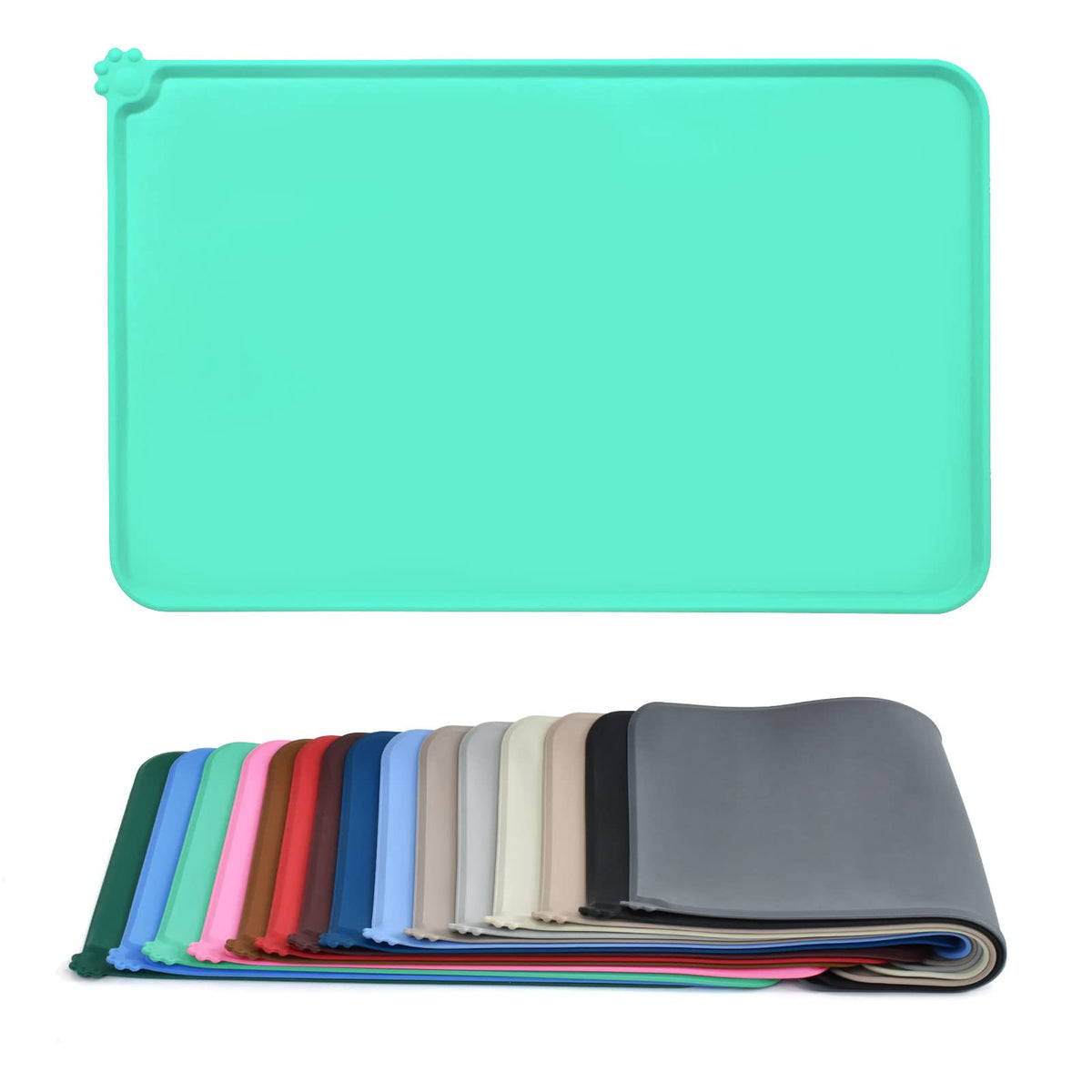 AUDWUD silicone feeding mat top view with anti-slip surface for stable feeding