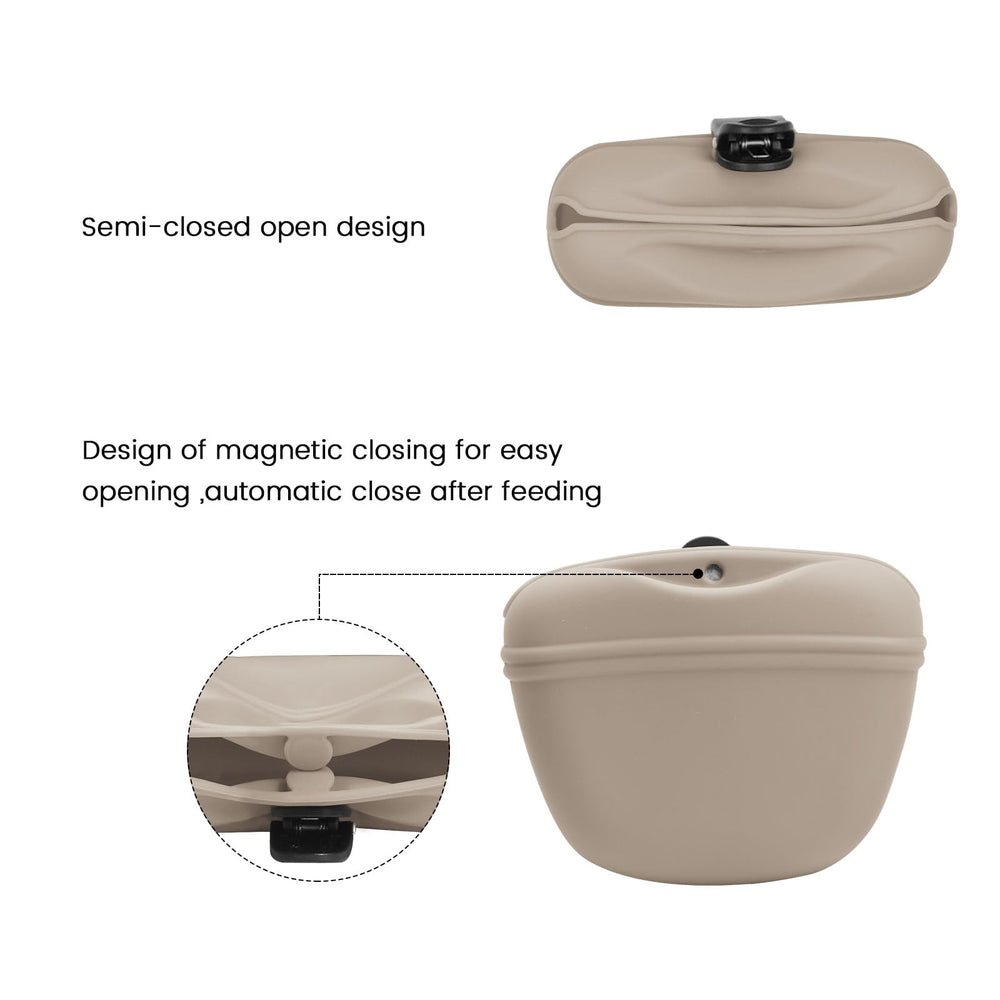AUDWUD silicone training bag with clip-on design secures to belt loops for hands-free access