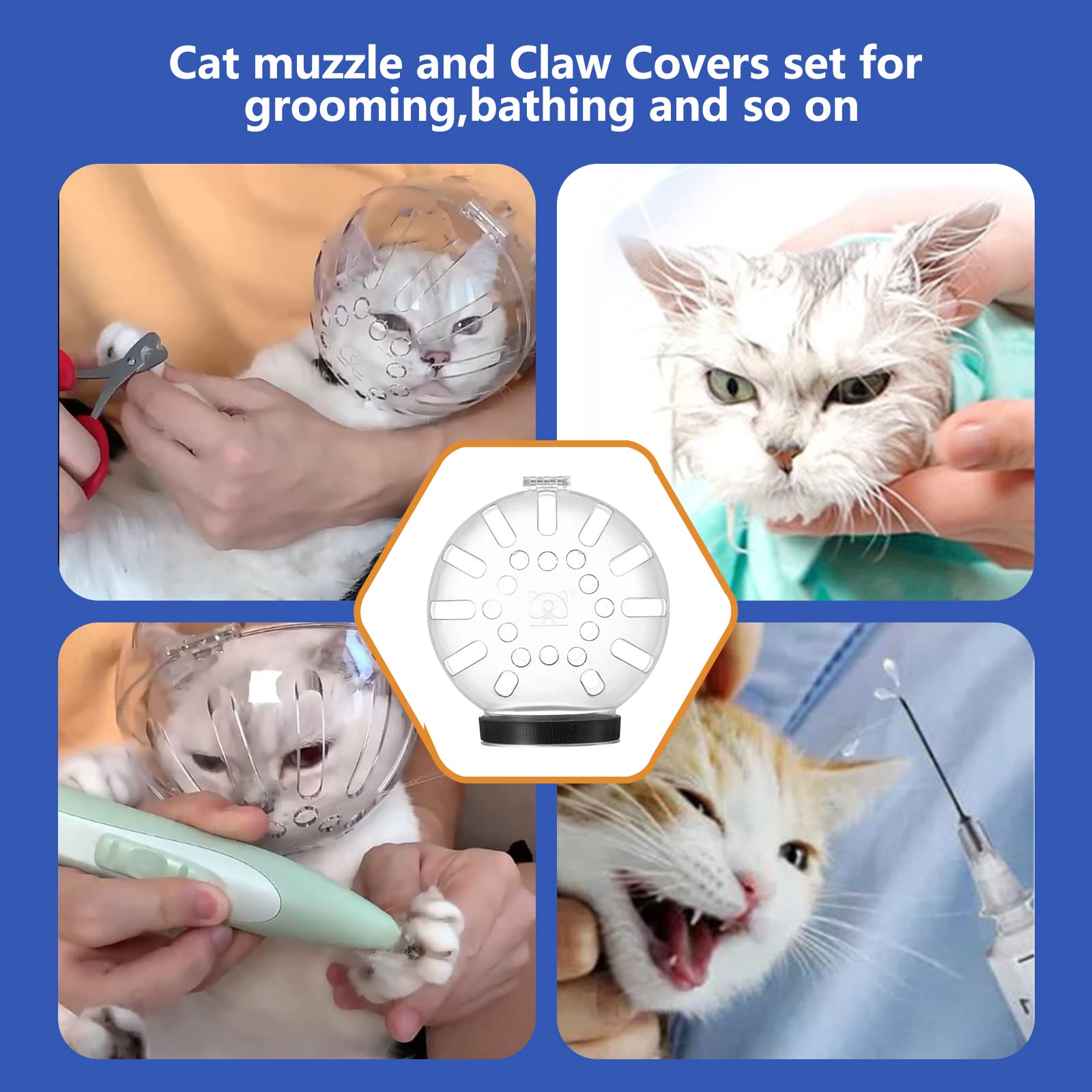 Augegel packaging showing muzzle and four booties included in the kit