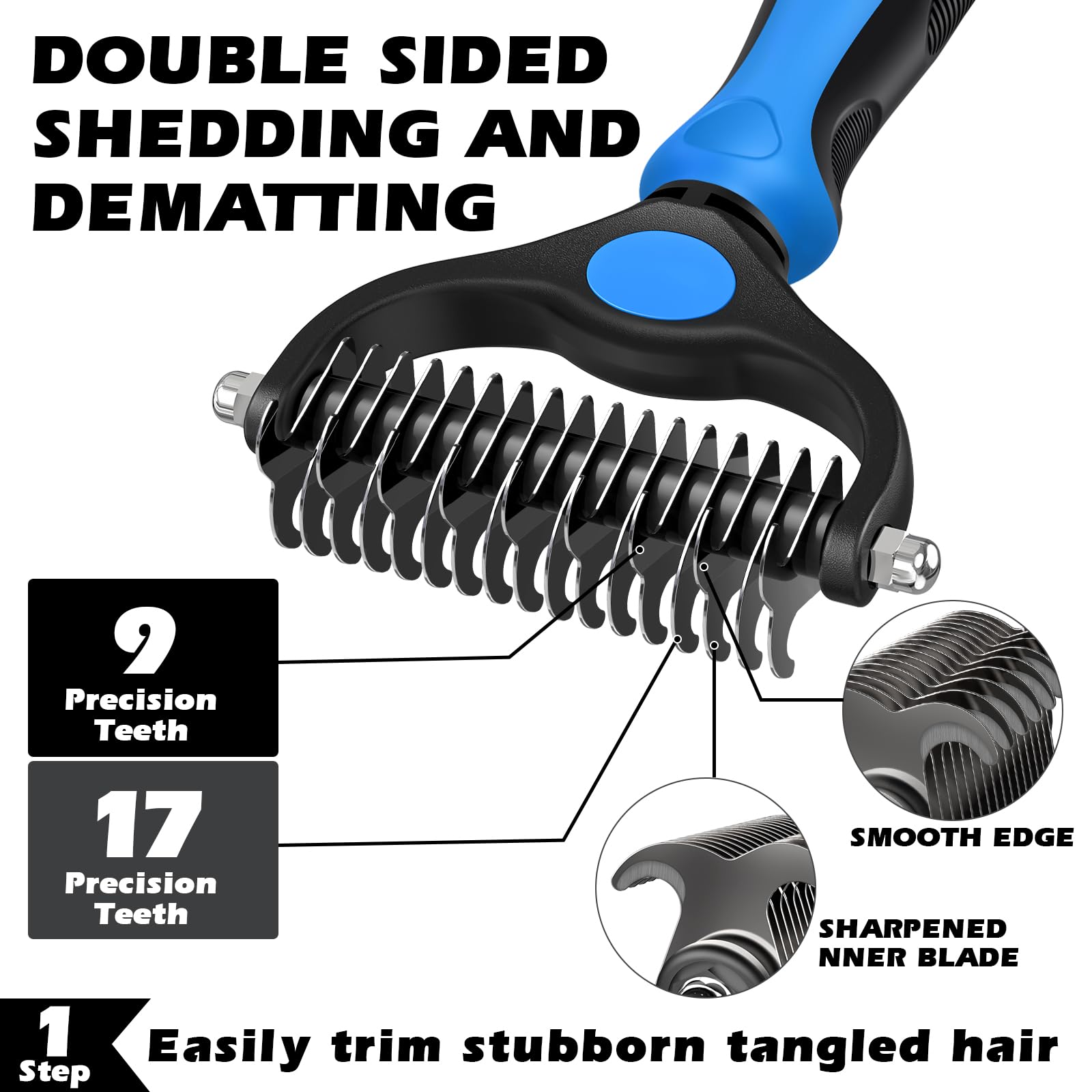 Augwind deshedding tools remove loose fur for a cleaner coat.