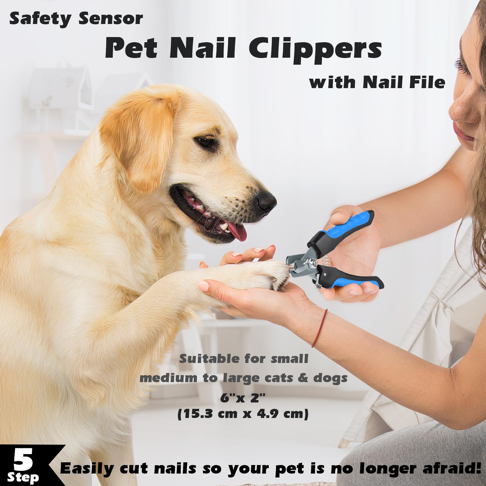 Augwind safety guard on nail clipper prevents over-trimming.