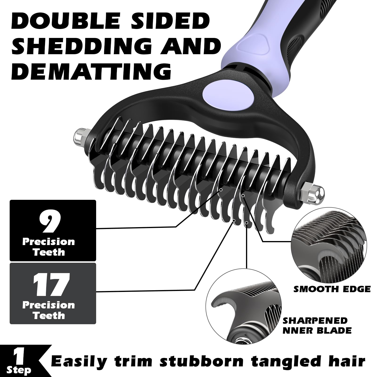 Augwind self-cleaning slicker brush retractable bristles for shedding control