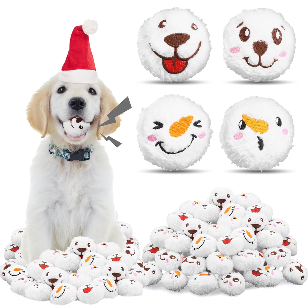 Auliand Christmas dog toy ball squeaky closeup for engaging interactive play