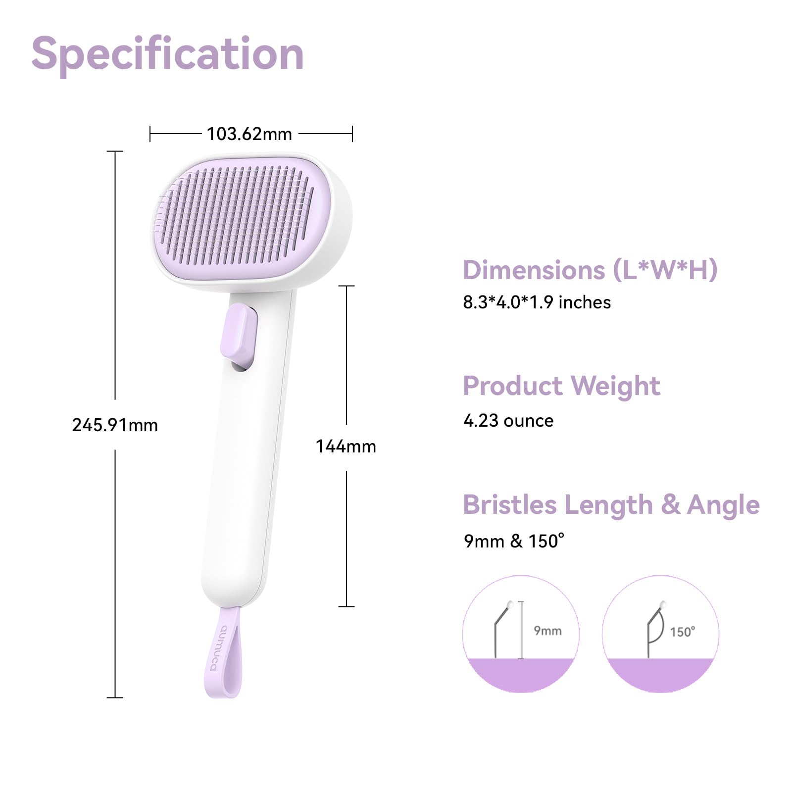 Aumuca brush packaging shows a gift-ready grooming solution