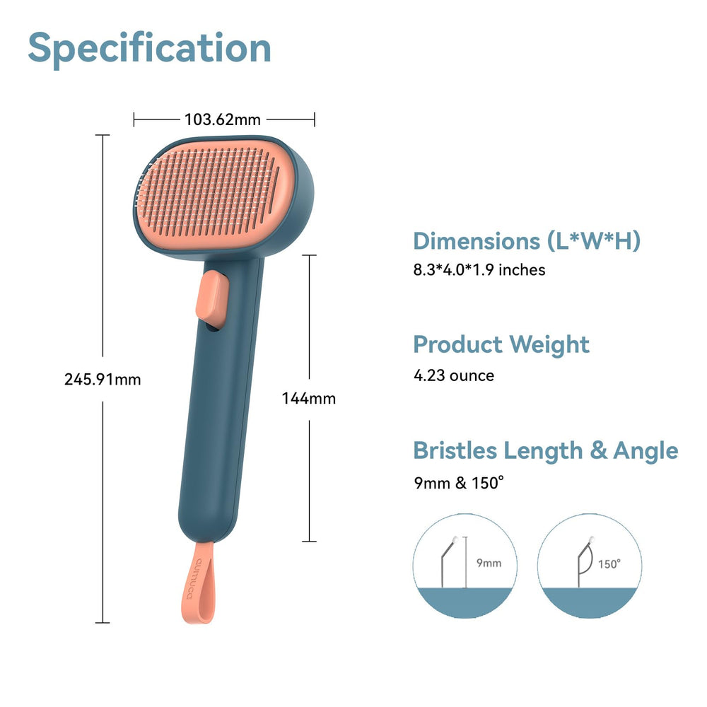 Aumuca self-cleaning brush backed by a 90-day money-back guarantee.
