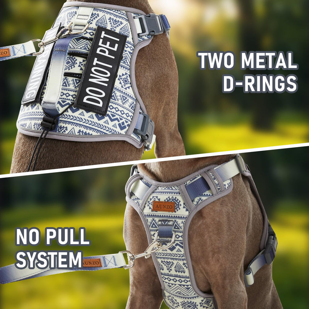 AUNZO harness back clip design aids steady leash guidance during walks