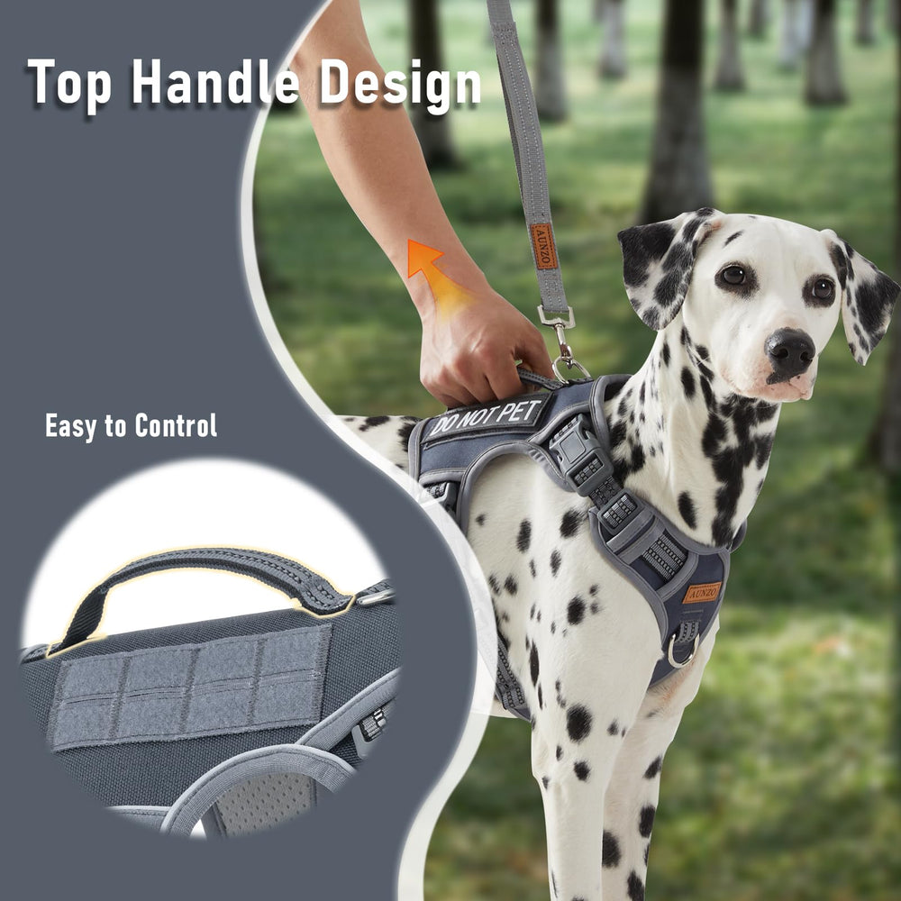 AUNZO harness in soft mesh breathable fabric keeps dogs comfortable