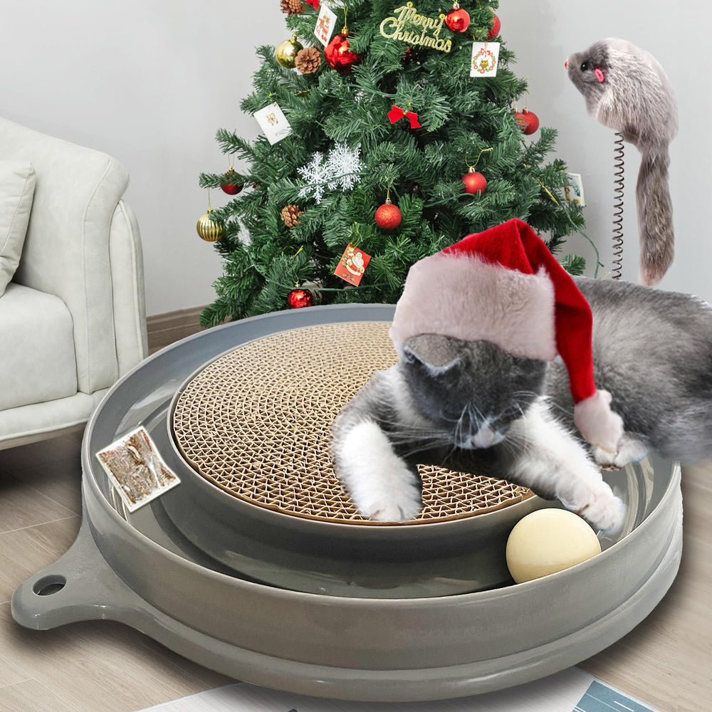 AUOON cat scratcher pad gray close-up showing durable surface for claws