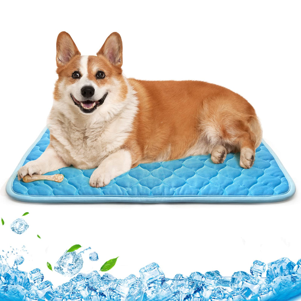 AUPETEK dog cooling mat front view demonstrates a safe, cooling surface for hot days