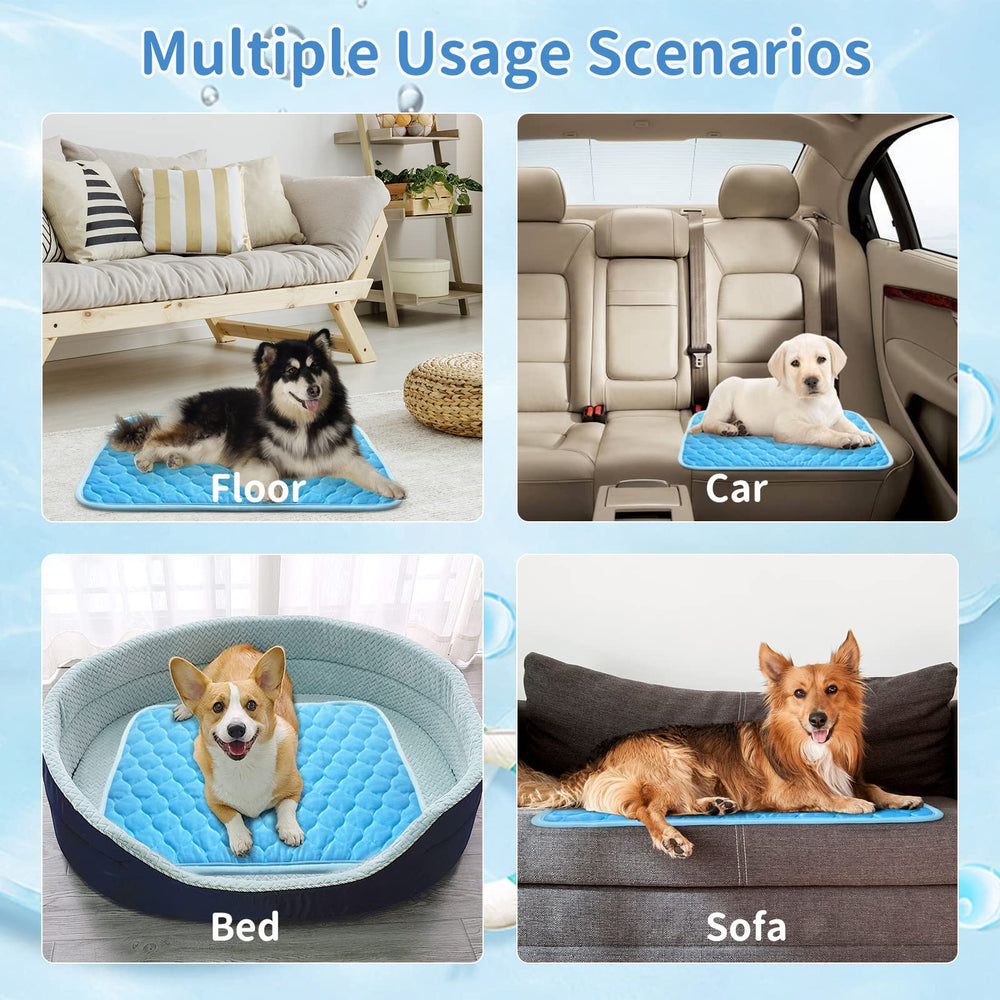 AUPETEK dog cooling mat machine-washable label highlights easy cleaning