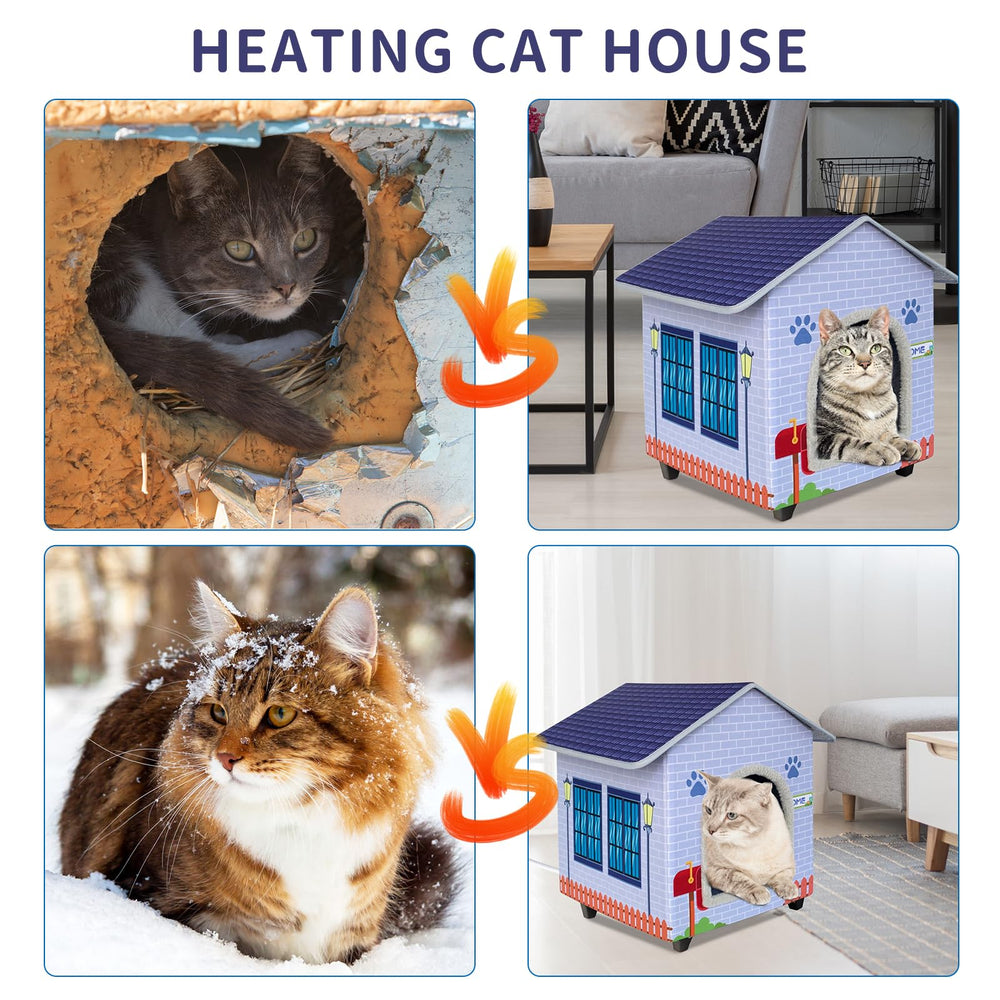 AUPETEK elevated shelter keeps pets off cold ground for better warmth.