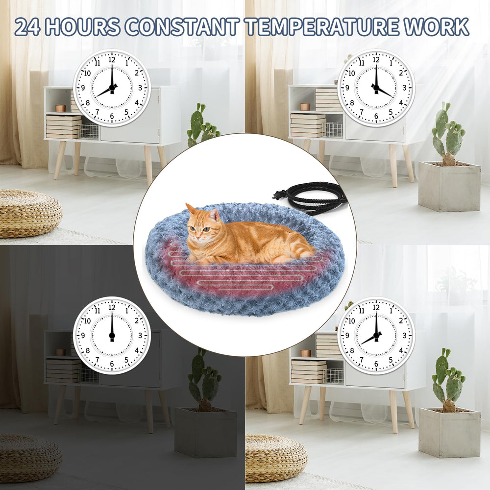 AUPETEK heated cat bed nest walls provide security and comfort