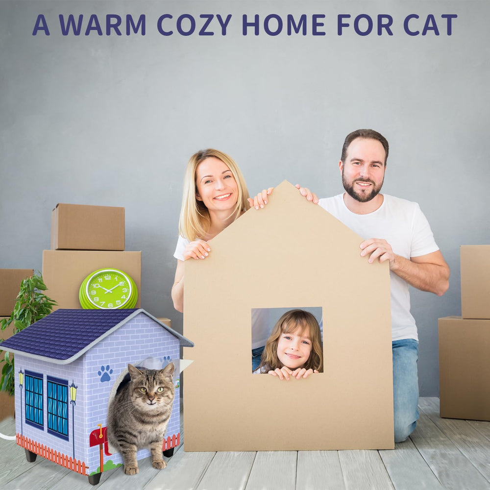 AUPETEK feral-friendly shelter offers secure retreat from wind and chill.