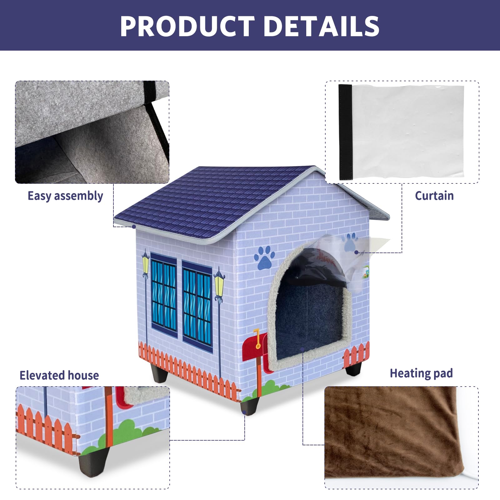 AUPETEK sturdy engineered wood panels ensure lasting shelter with claw resistance.