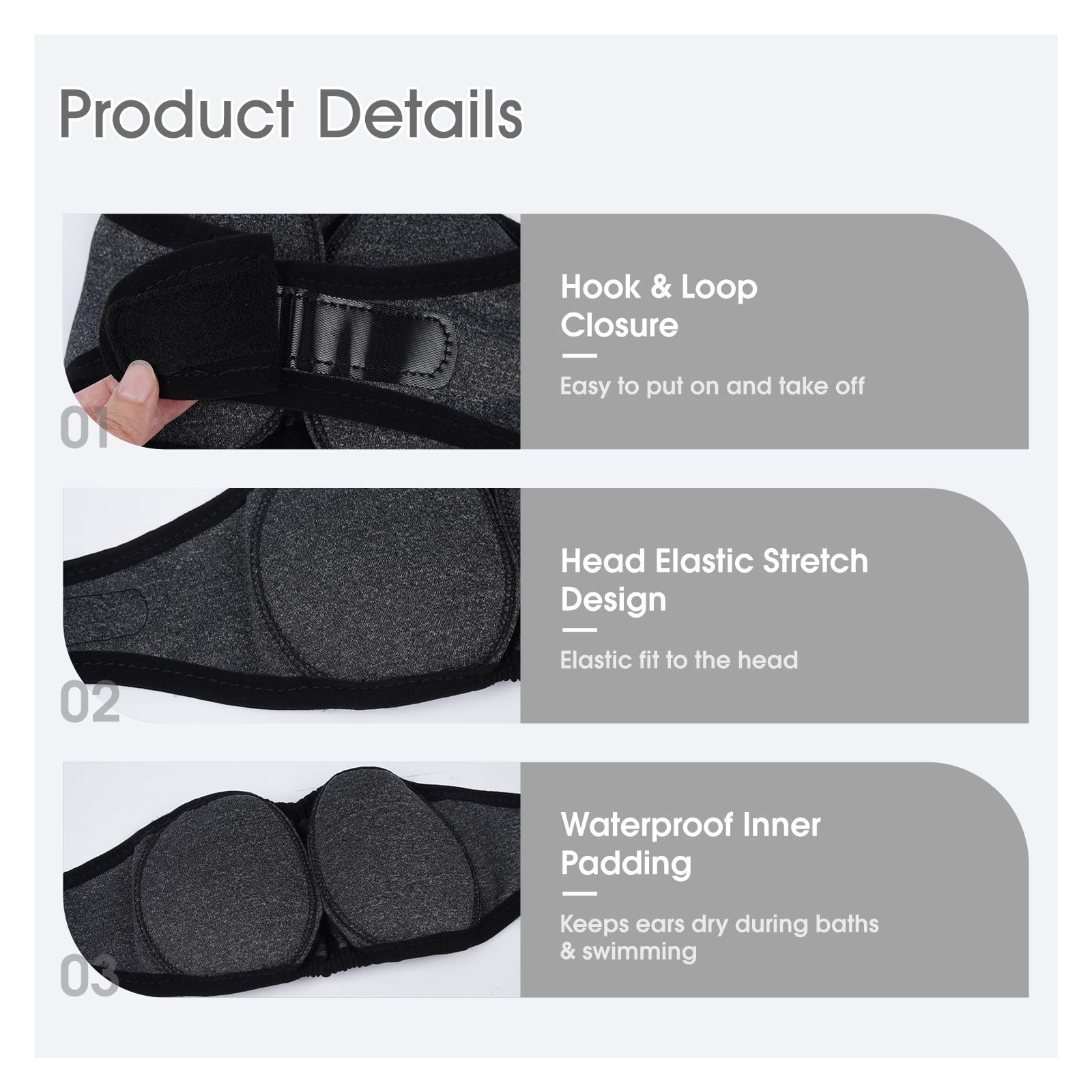 AuraPaw snood close-up showing adjustable straps for secure fit and easy on/off.