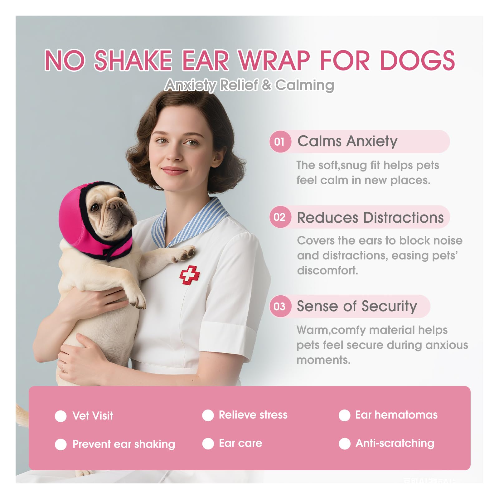 AuraPaw post-op ear protection helps keep wounds clean.