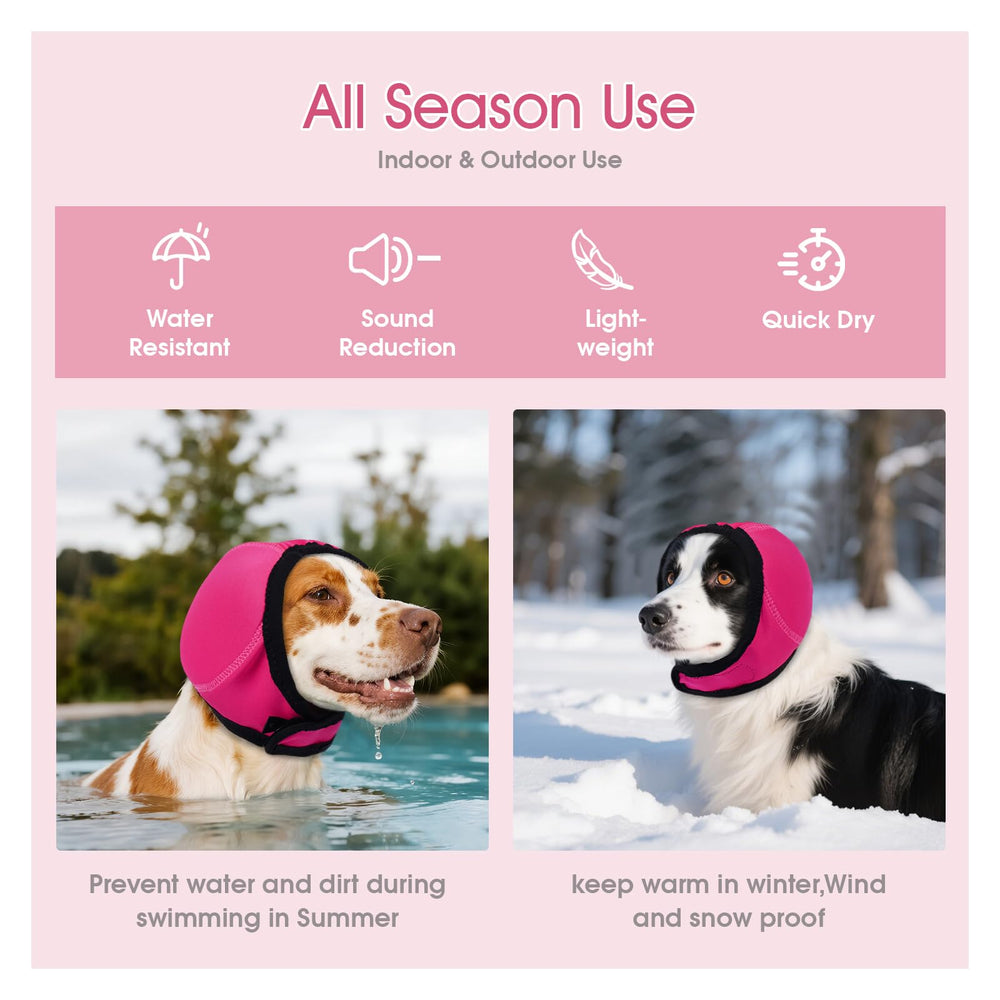 AuraPaw winter ear coverage hoodie protects ears from cold.