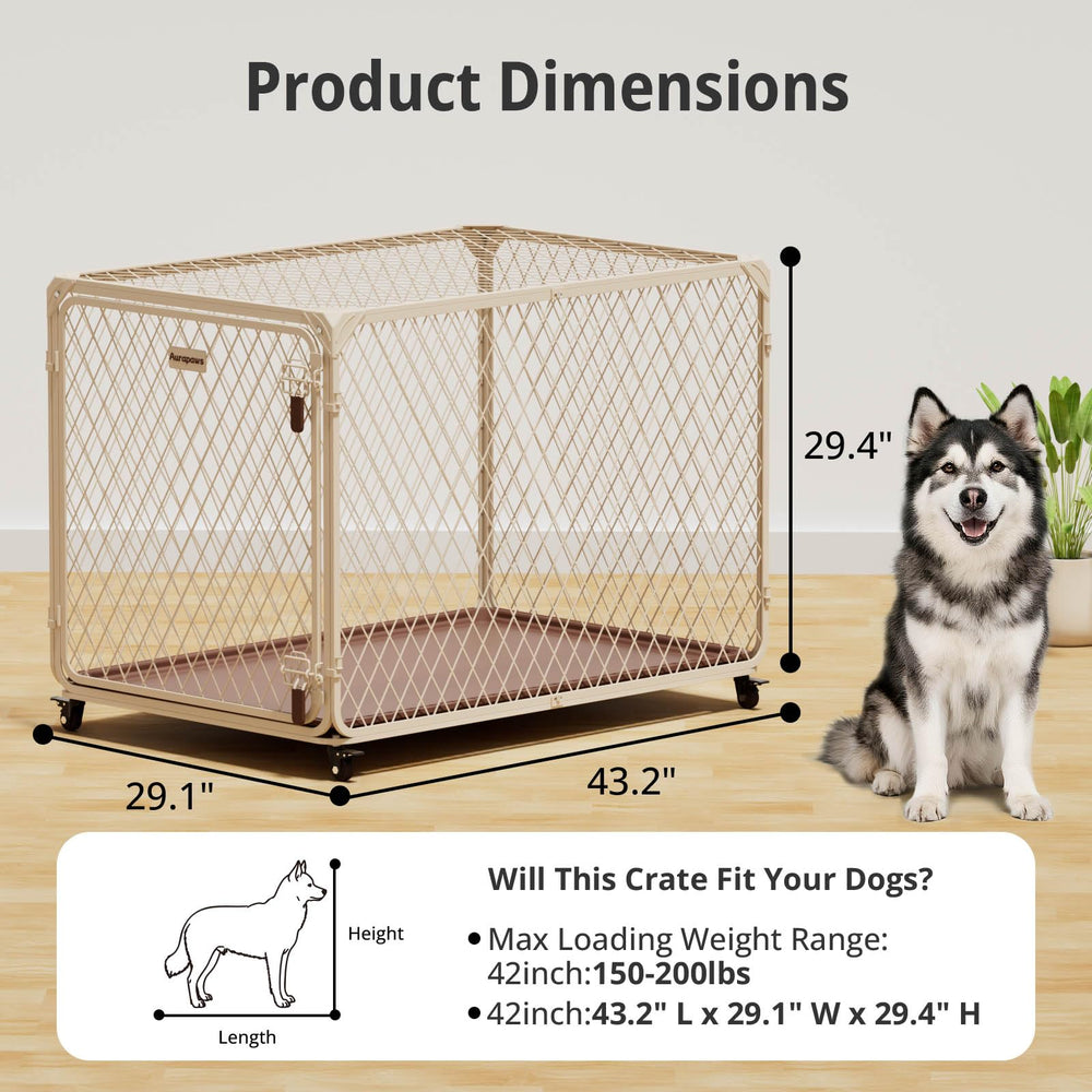 Aurapaws crate sturdy construction keeps pets safe during indoor outdoor use.