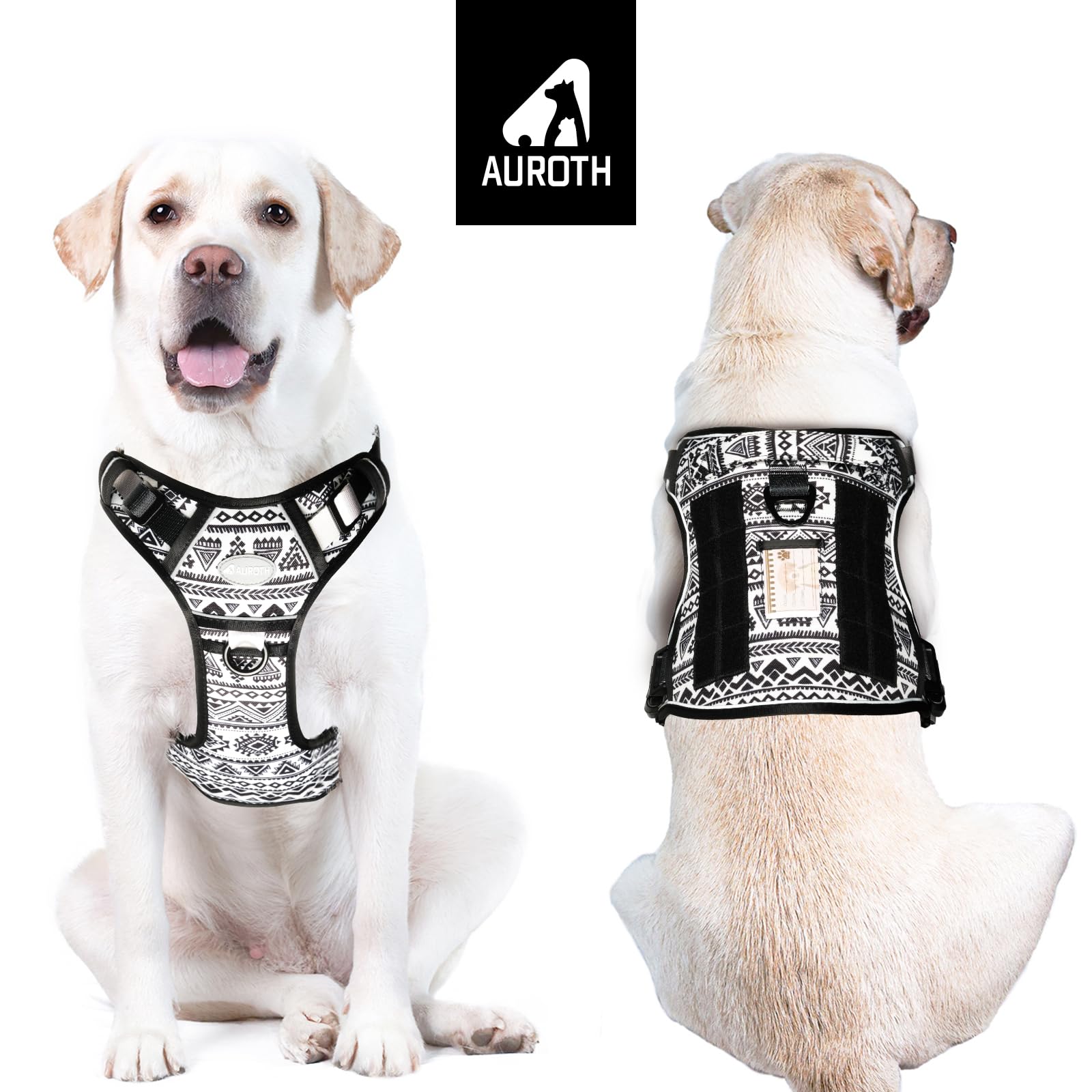 AUROTH dog harness back clip for casual strolls and jogging.