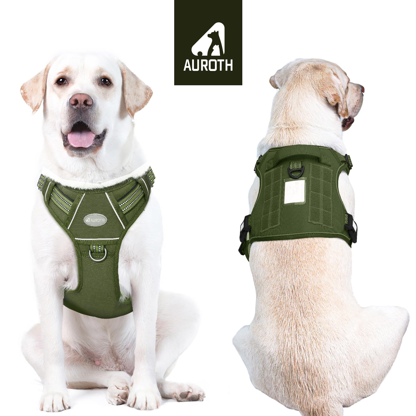 AUROTH dog harness durable nylon construction for lasting outdoor use