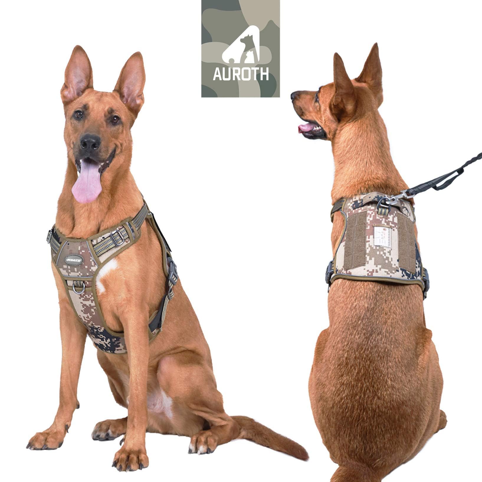 Auroth harness front clip no-pull focus helps training and control.