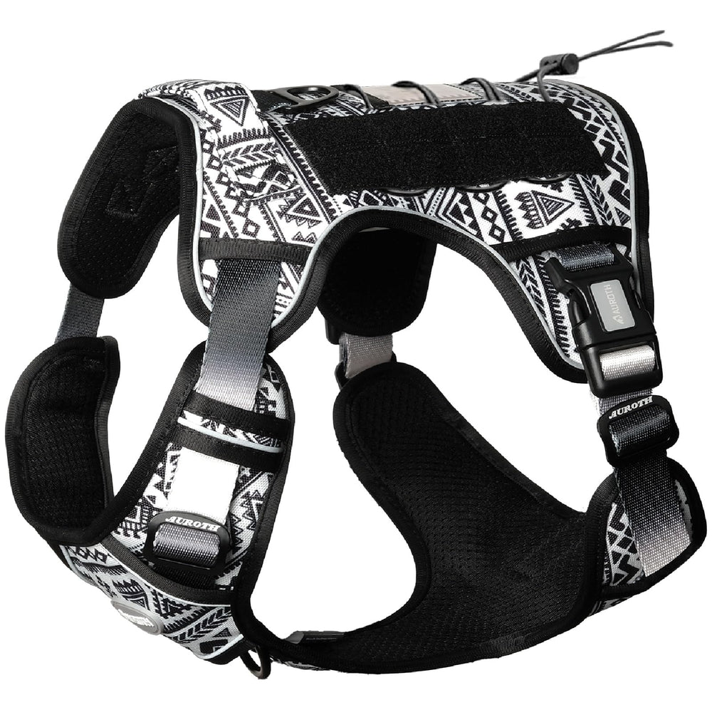 AUROTH dog harness with quick-release buckles for easy on/off during walks.
