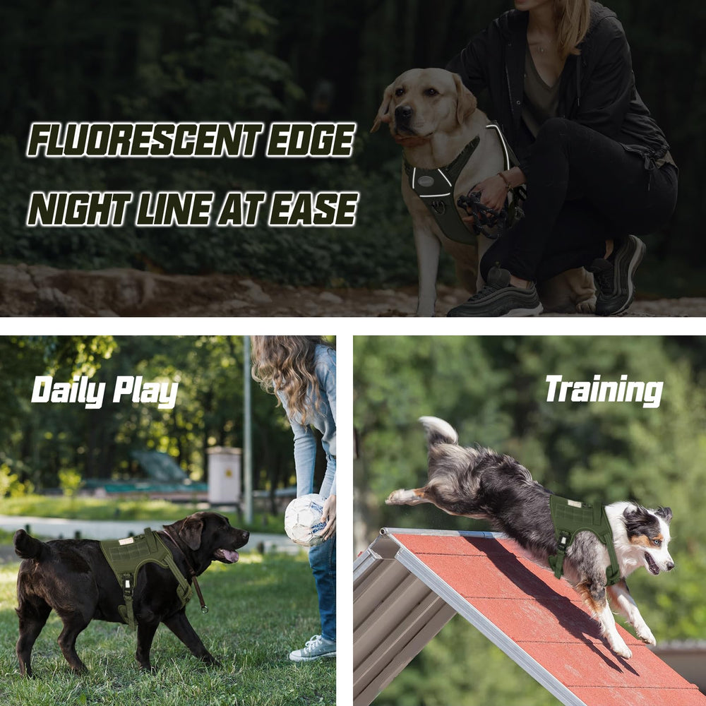 AUROTH dog harness reflective strips boost visibility during low light