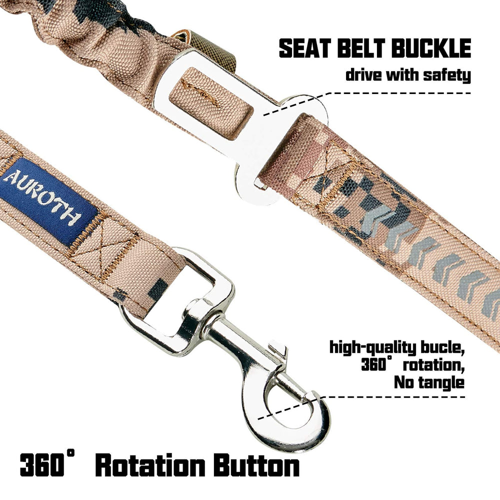 AUROTH leash close up showing two padded handles for comfort